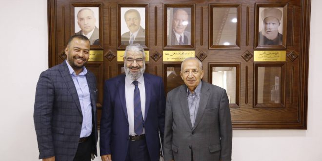 زيارة الأستاذ الدكتور عمر حمدان الكبيسي من العراق، يرافقه المهندس حمزة حماد من هيئة الاتصالات الأردنية